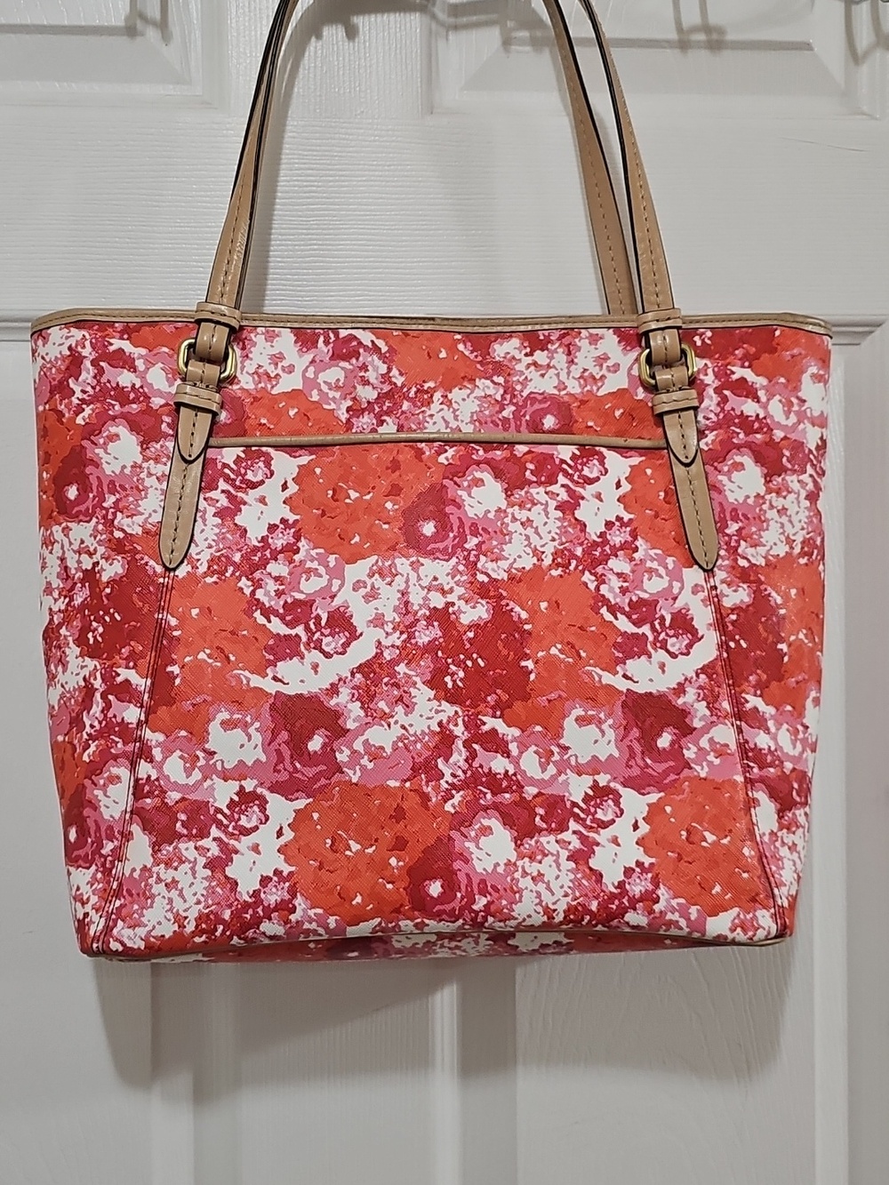 Coach Peyton Floral Print Zip Top Tote with Gold Hardware - Read Condition - Picture 5 of 16